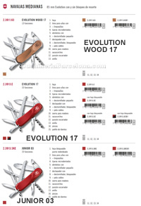 NAVAJAS MULTIUSOS MEDIANAS EVOLUTION 3 Victorinox