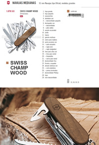 COLTELLI DA TASCA MEDI SWISS CHAMP WOOD Victorinox