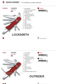 COUTEAUX POLYVALENTS LOCKSMITH OUTRIDER Victorinox