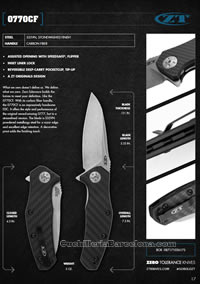 COUTEAUX POCHE TACTIQUE 0770CF FLIPPER ZeroTolerance