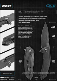 0095BW FLIPPER TAKTISCHE KLAPMESSER ZeroTolerance